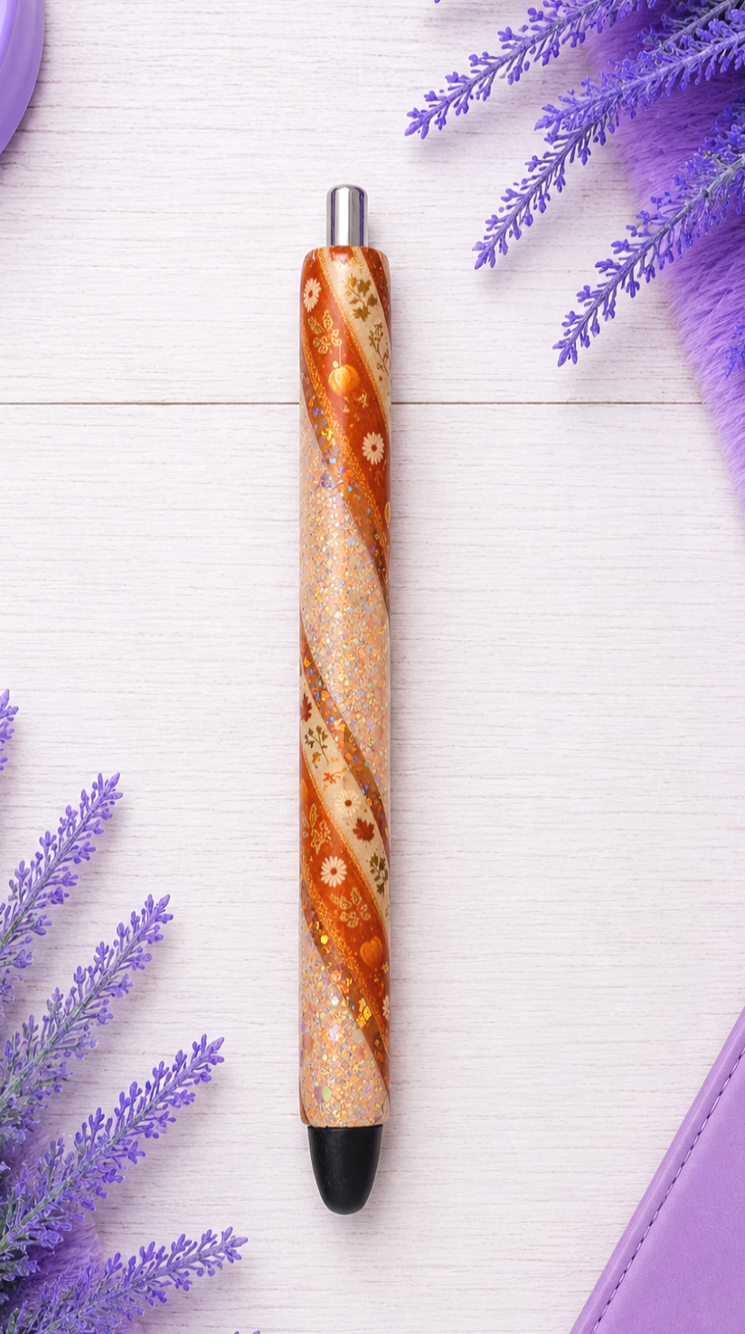 Handmade Fall Pumpkins Pattern pen with free refill