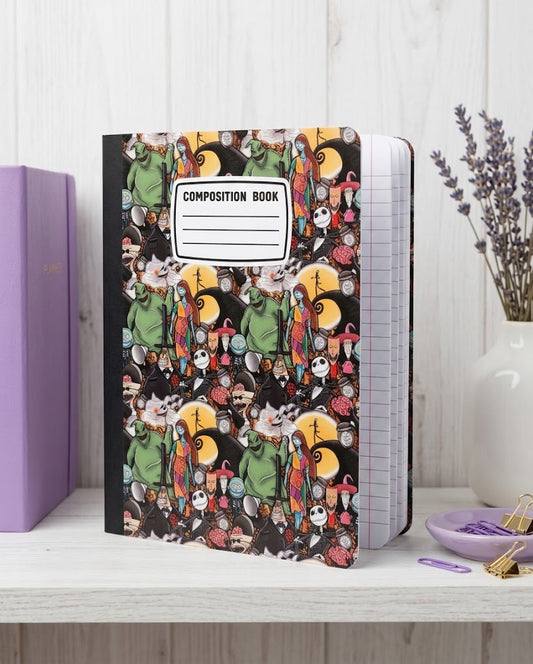 Decorative Vinyl Covered Composition Notebook Oogie Jack Sally