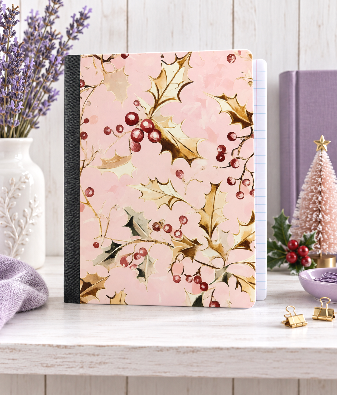 Decorative Vinyl Covered Composition Pastel Holly