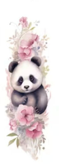 Handmade Panda glitter pen with free refill