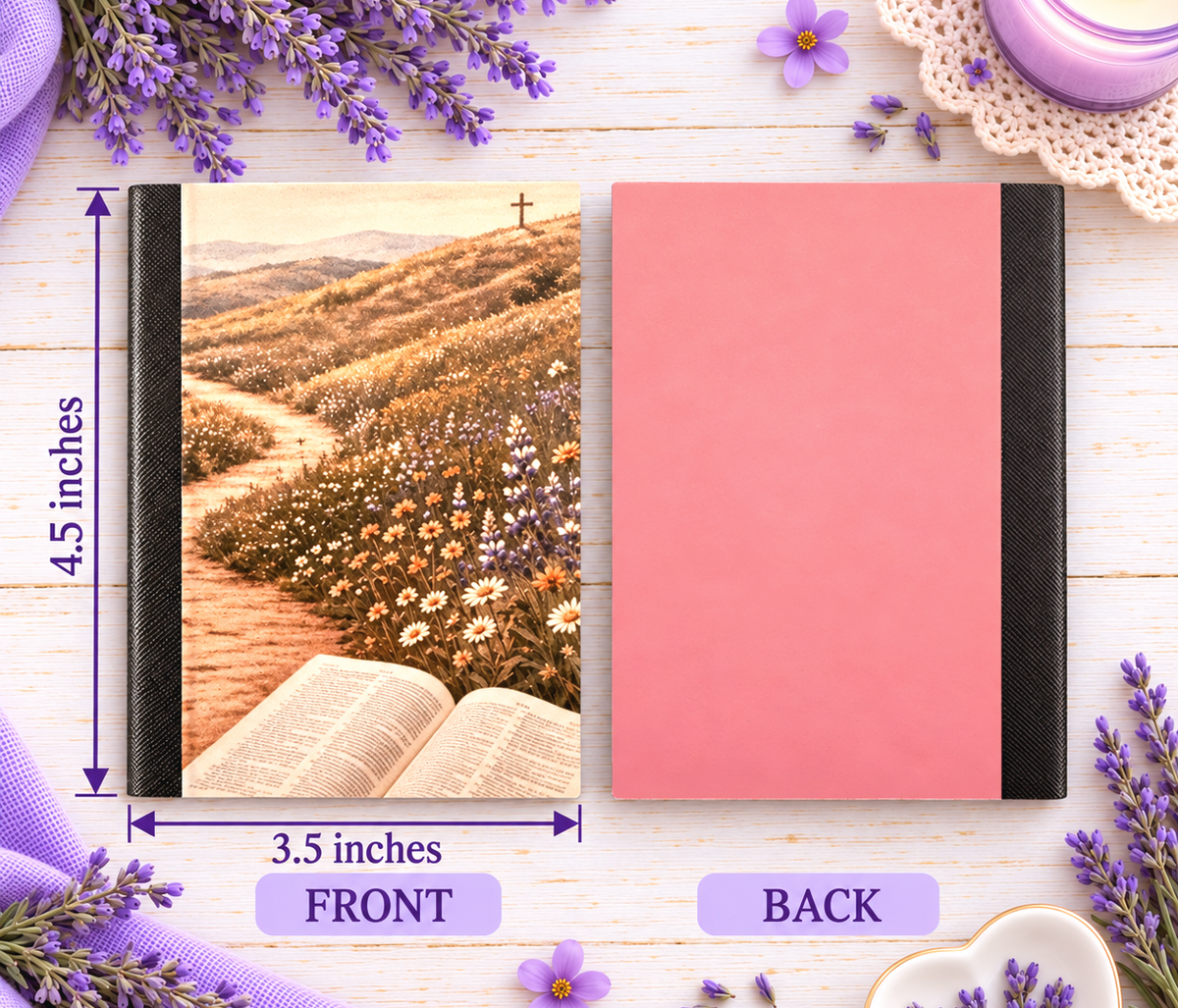 Decorative Vinyl Covered MINIATURE Composition Notebook Bible