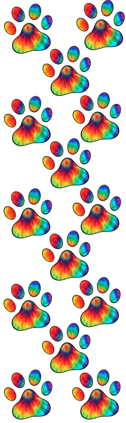 Handmade Tye Dye Dog Paws glitter pen with free refill