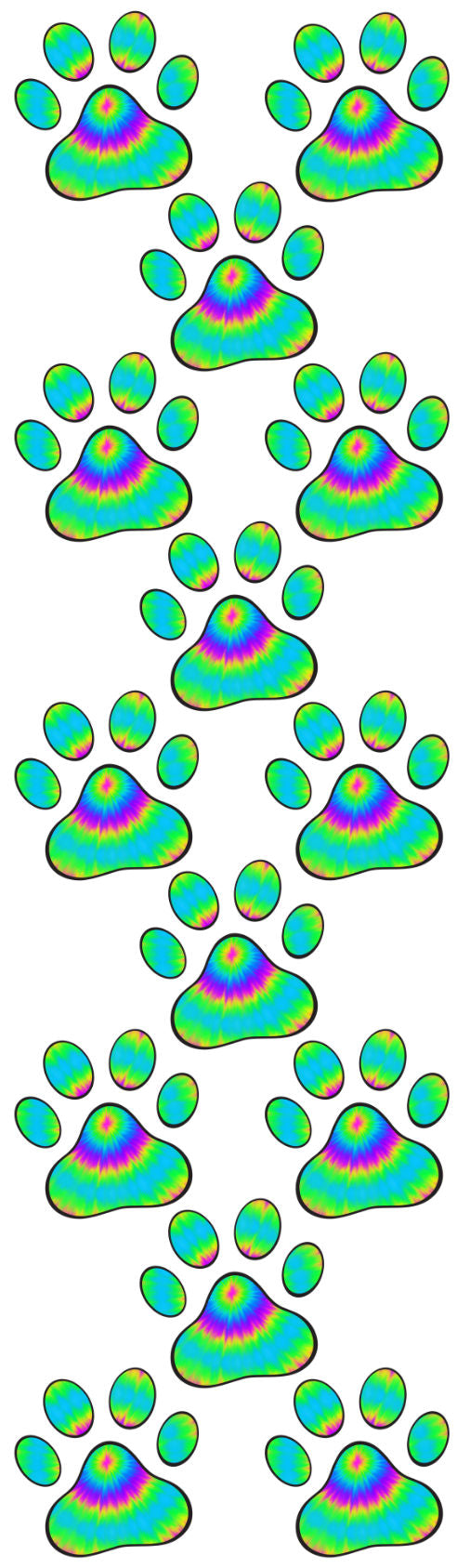 Handmade Tye Dye Dog Paws glitter pen with free refill 2