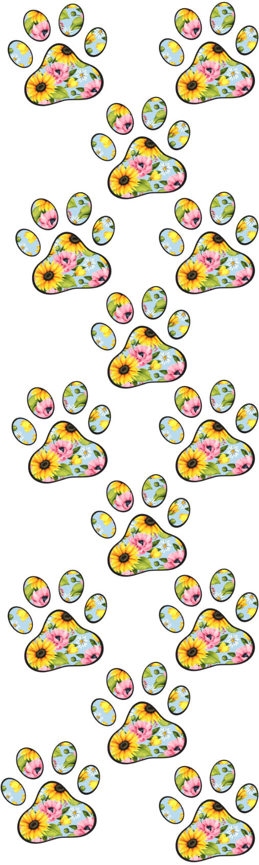 Handmade Sunflowers Dog Paws glitter pen with free refill