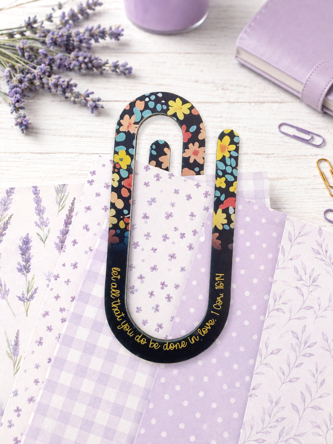 Jumbo Decorative Acrylic Paper Clip Christian 10