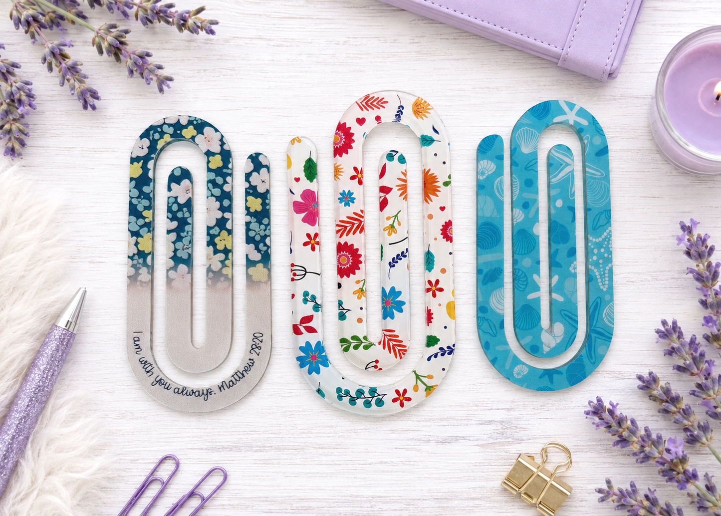 Jumbo Decorative Acrylic Paper Clip Christian 2
