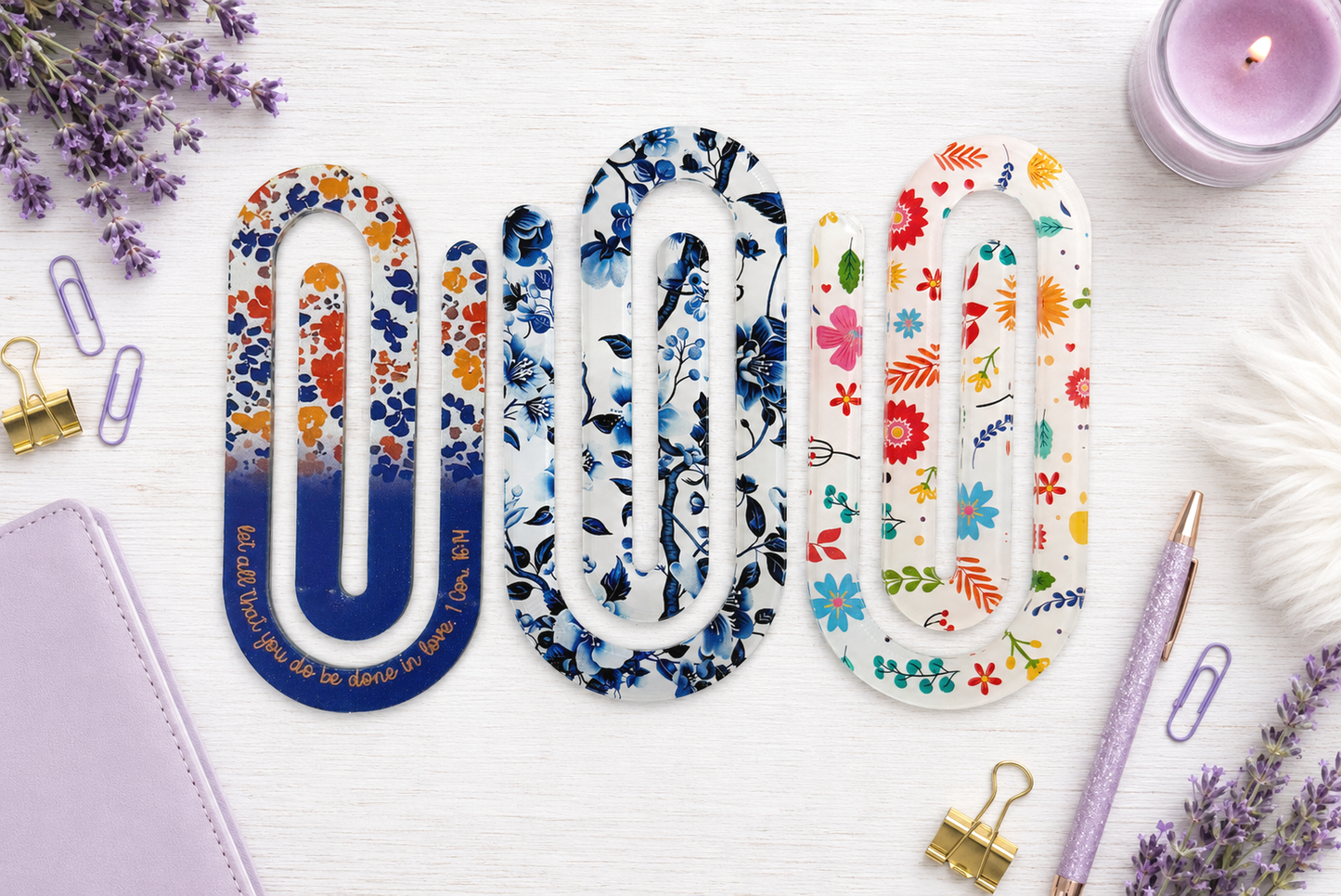 Jumbo Decorative Acrylic Paper Clip Christian 6