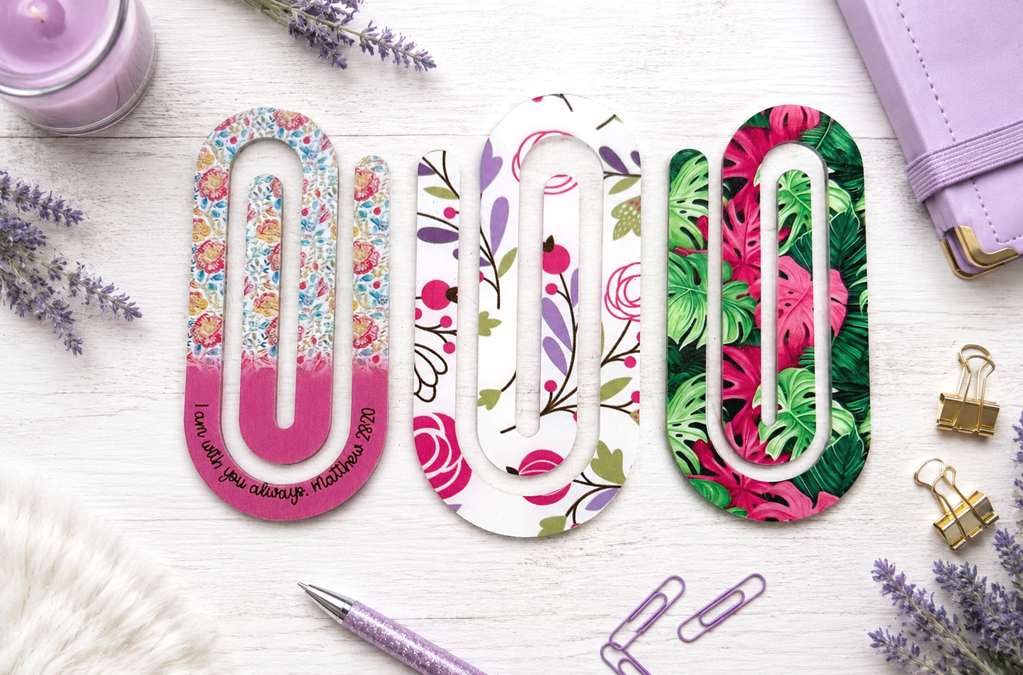 Jumbo Decorative Acrylic Paper Clip Christian 7