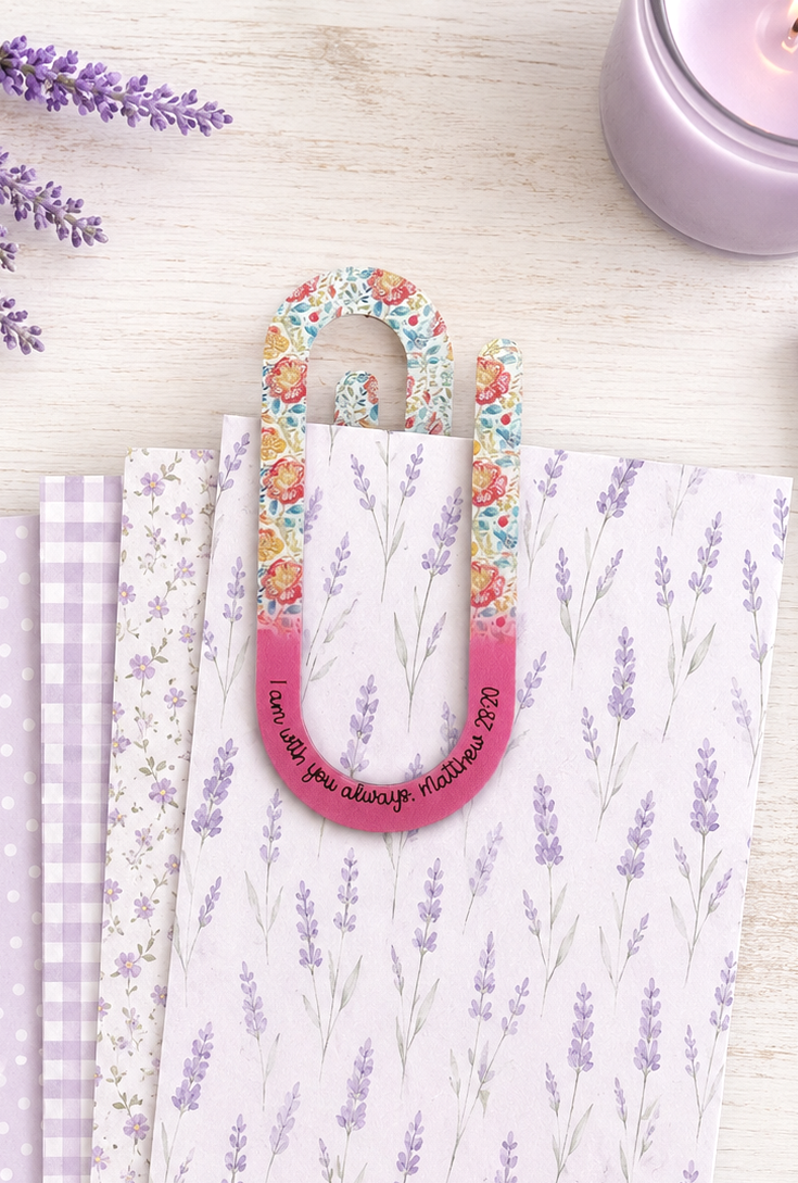 Jumbo Decorative Acrylic Paper Clip Christian 7