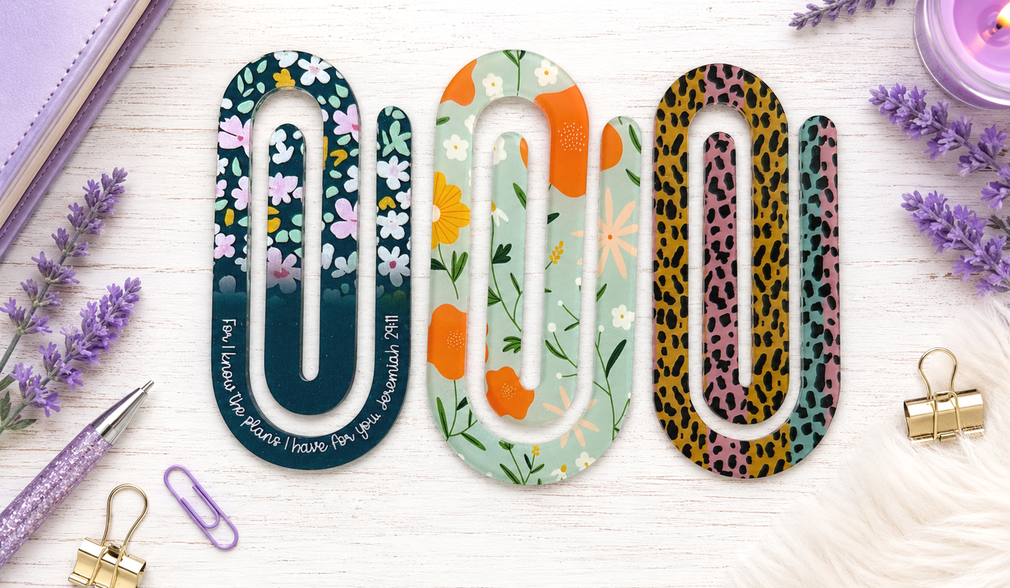 Jumbo Decorative Acrylic Paper Clip Christian 8