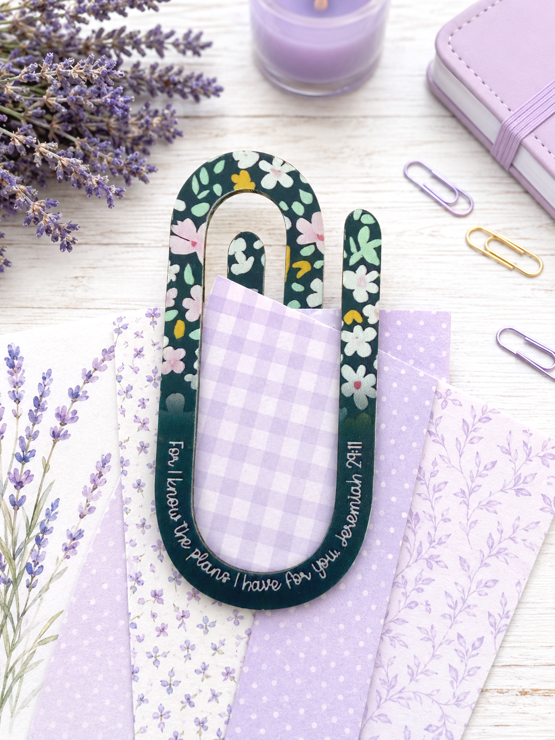 Jumbo Decorative Acrylic Paper Clip Christian 8