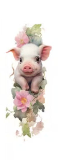 Handmade Cute Pig glitter pen with free refill