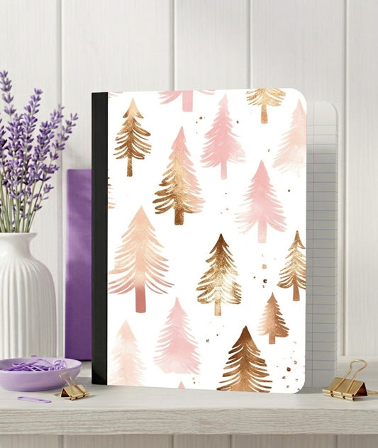 Decorative Vinyl Covered Composition Pink and Bronze Pines