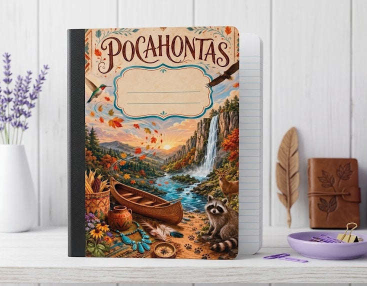 Decorative Vinyl Covered Composition Notebook Pocahontas