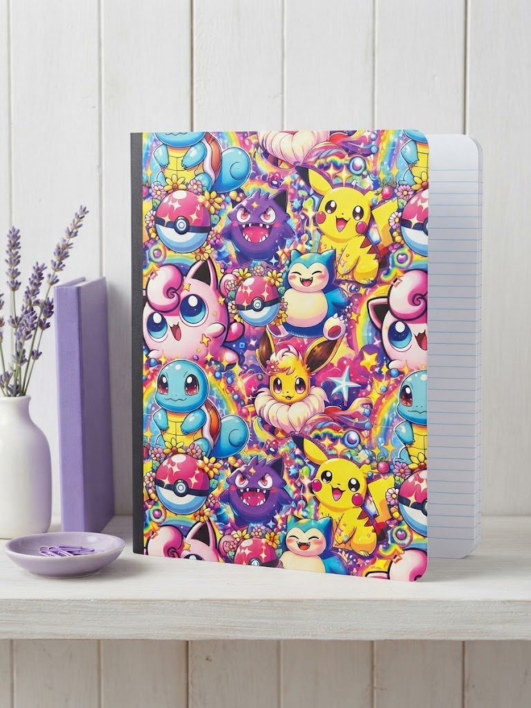 Decorative Vinyl Covered Composition Notebook Pokemon