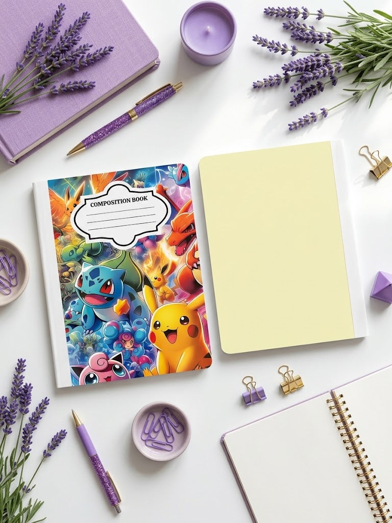 Decorative Vinyl Covered Composition Notebook Pokemon