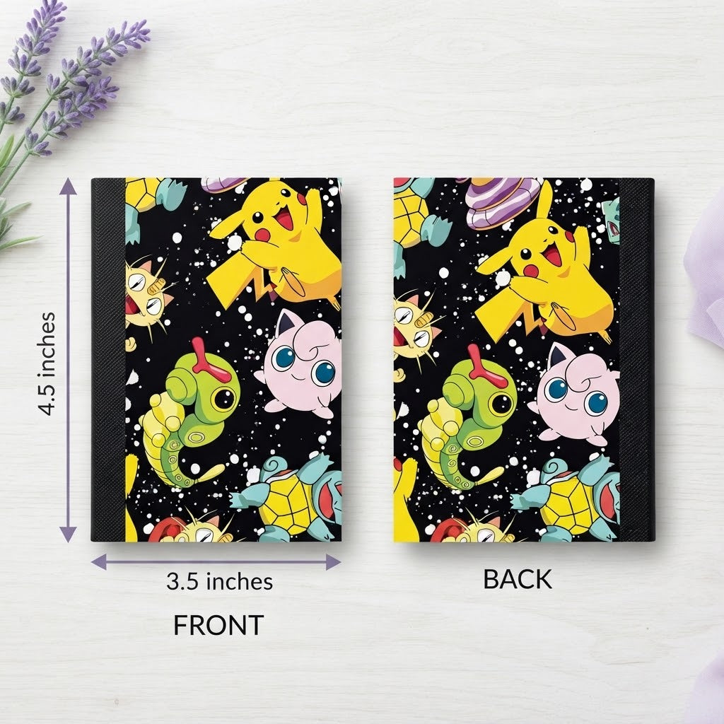 Decorative Vinyl Covered MINIATURE Composition Notebook Pokemon