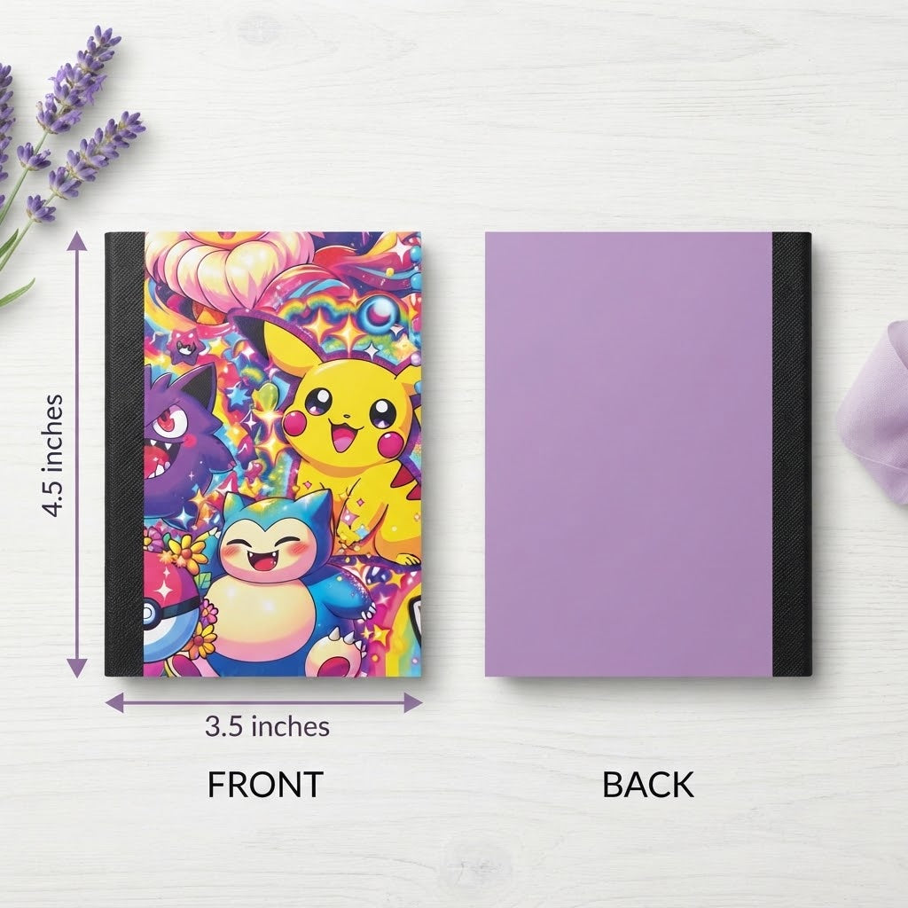 Decorative Vinyl Covered MINIATURE Composition Notebook Pokemon