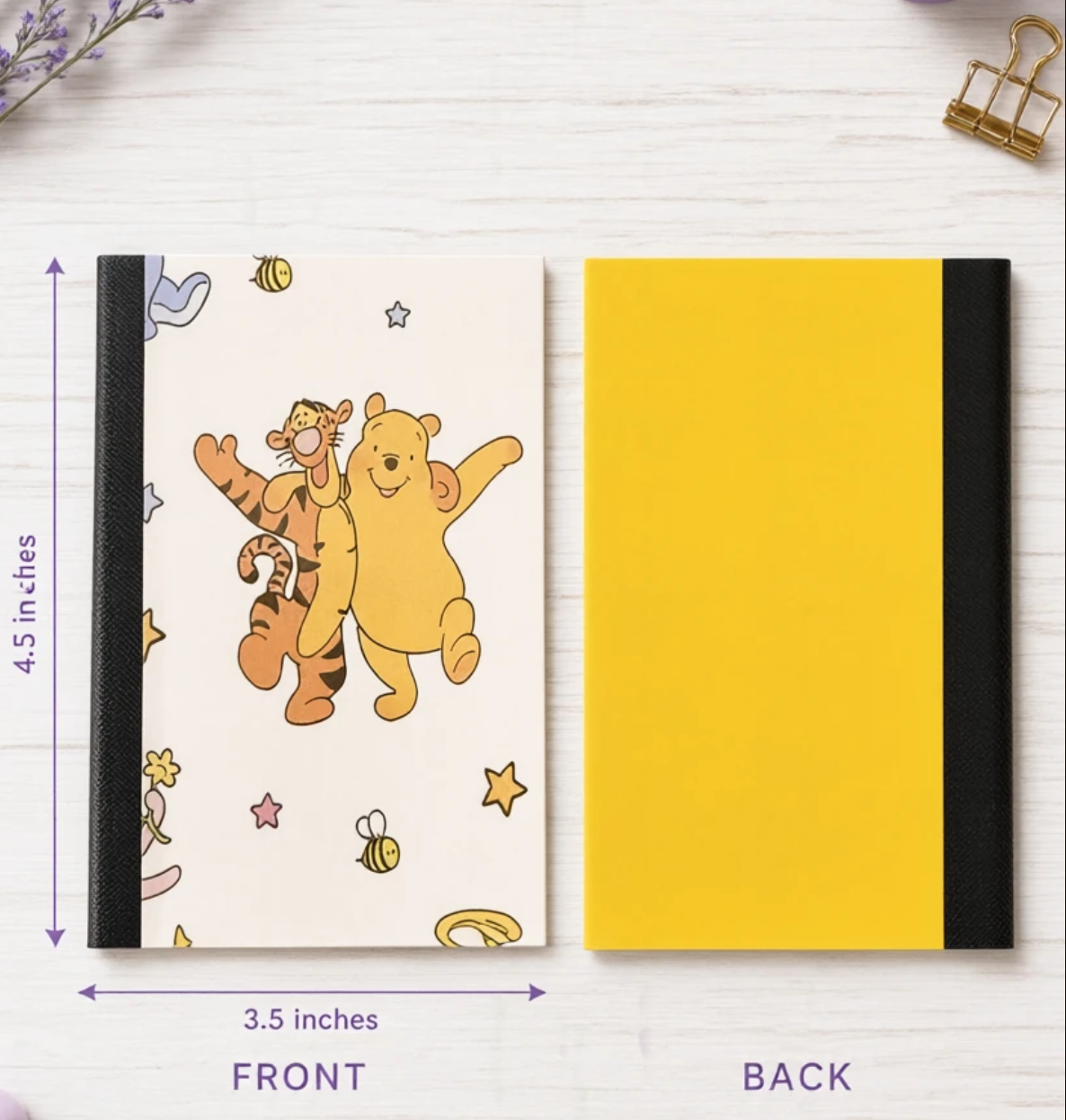 Decorative Vinyl Covered MINIATURE Composition Notebook Pooh