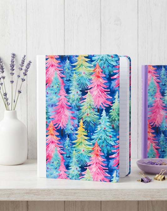 Decorative Vinyl Covered Composition Notebook Pretty Pine Trees