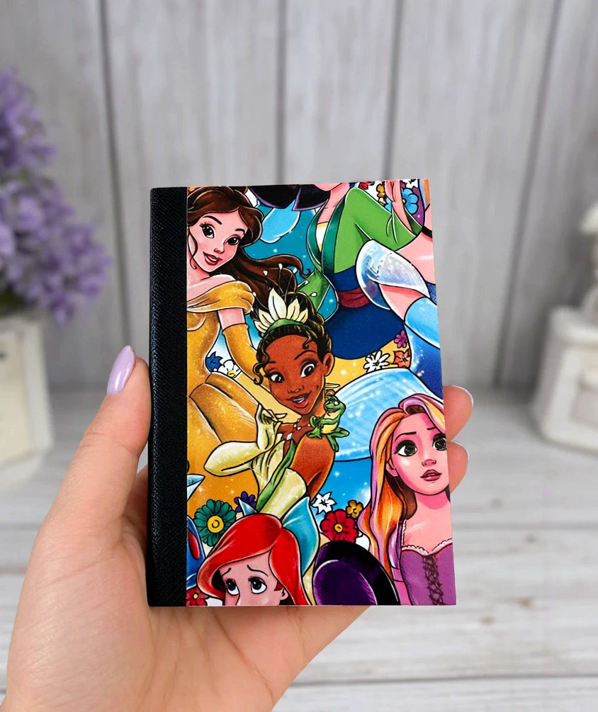 Decorative Vinyl Covered MINIATURE Composition Notebook Princess