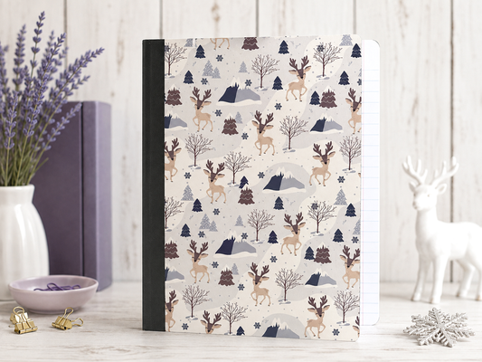 Decorative Vinyl Covered Composition Notebook Reindeer