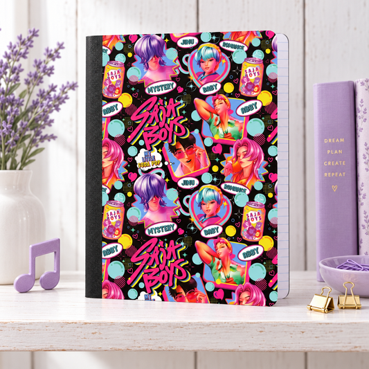 Decorative Vinyl Covered Composition Notebook Saja Boys