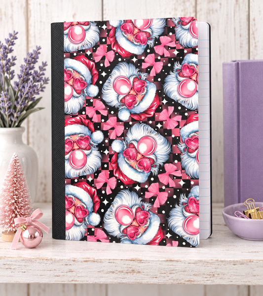 Decorative Vinyl Covered Composition Notebook Santas