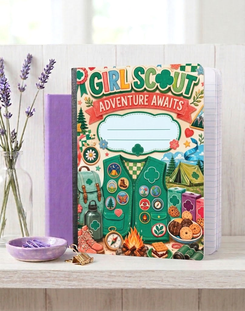 Decorative Vinyl Covered Composition Notebook Girl Scout