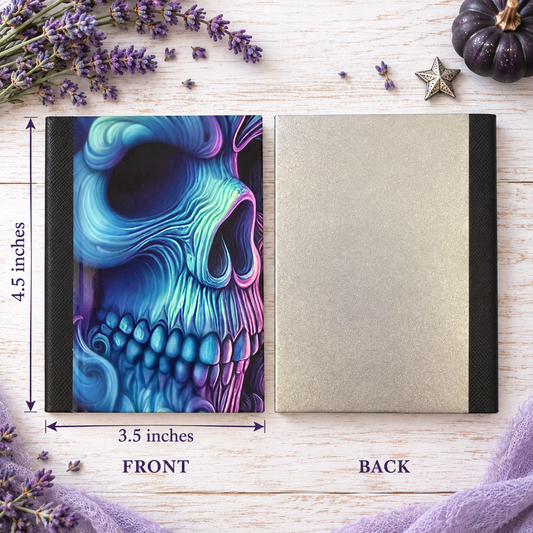 Decorative Vinyl Covered MINIATURE Composition Notebook Skull