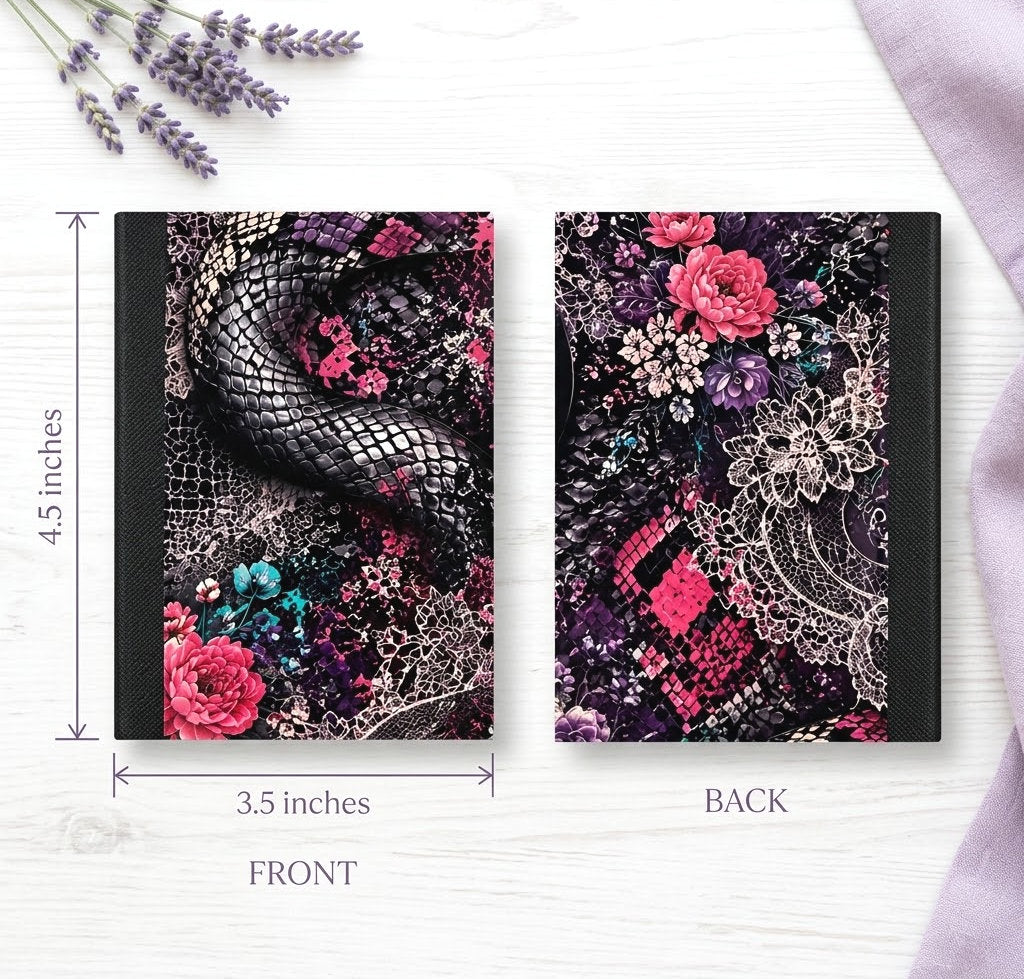 Decorative Vinyl Covered MINIATURE Composition Notebook Snake Skin