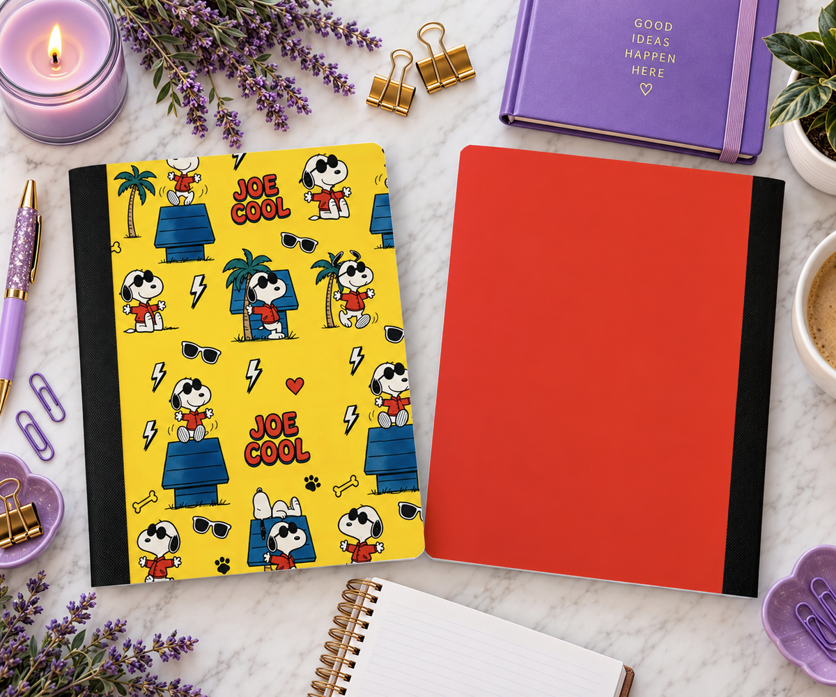 Decorative Vinyl Covered Composition Notebook Joe Cool Snoopy