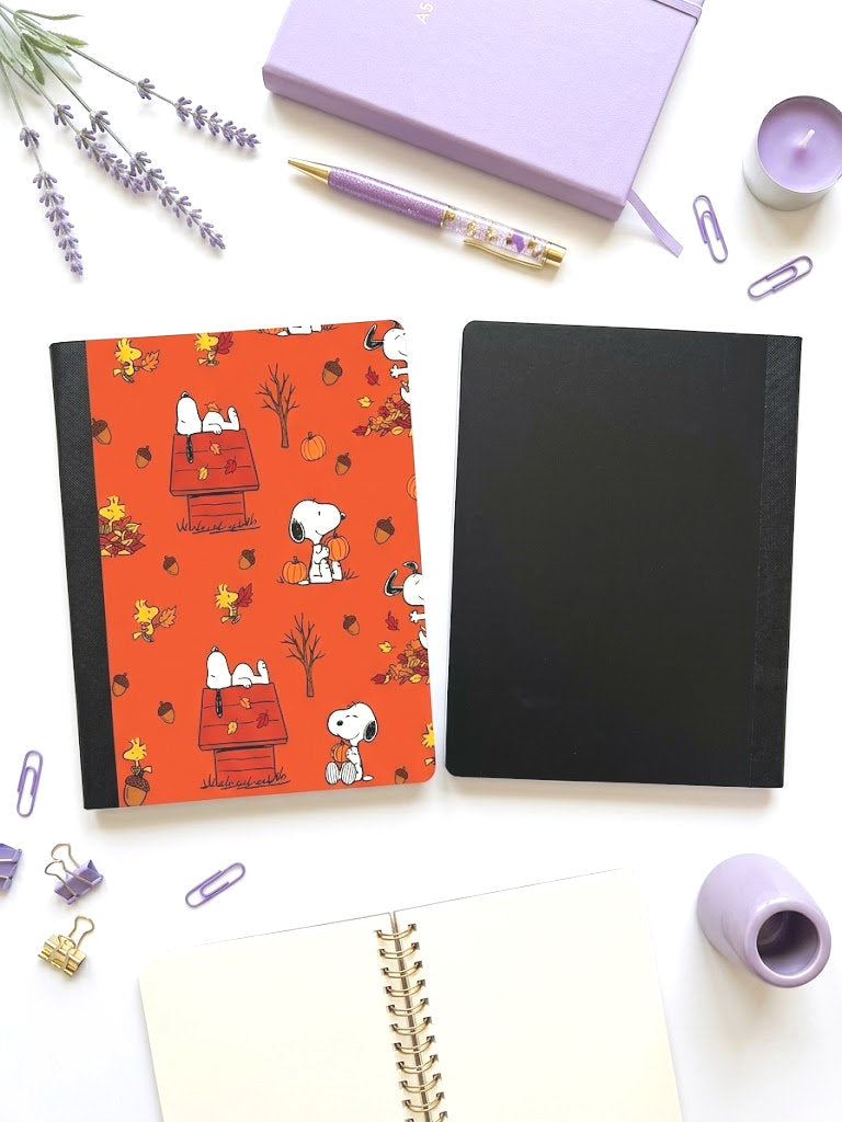 Decorative Vinyl Covered Composition Notebook Autumn Snoopy
