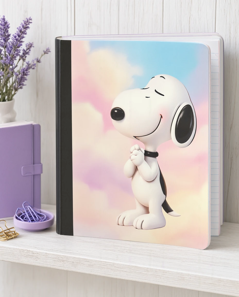 Decorative Vinyl Covered Composition Notebook Snoopy 4
