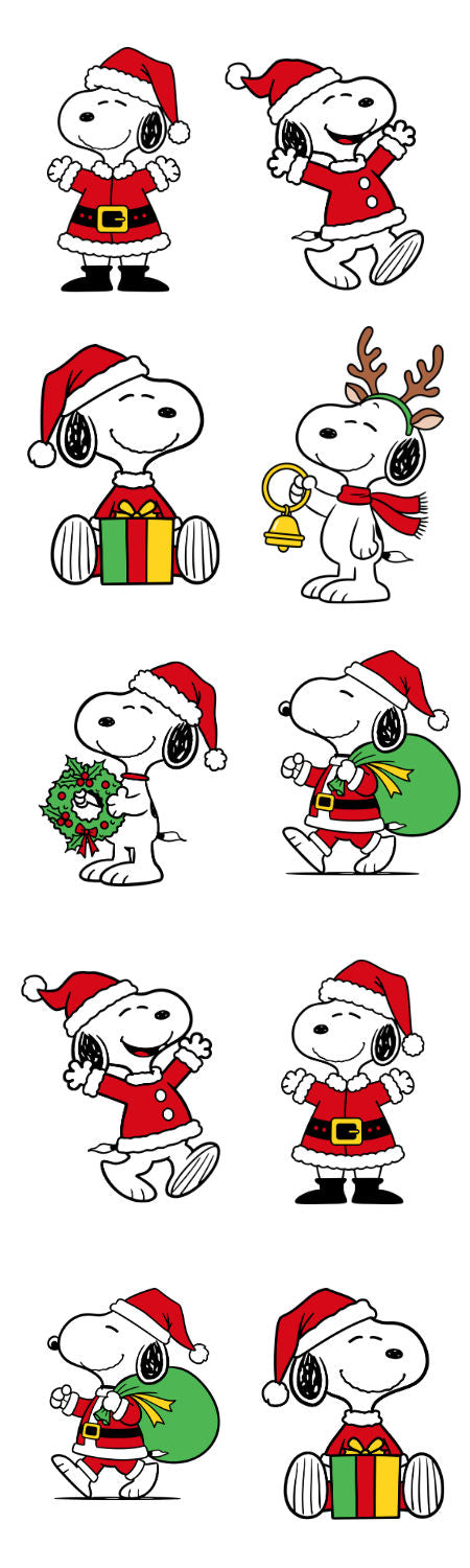 Handmade Snoopy Christmas glitter pen with free refill