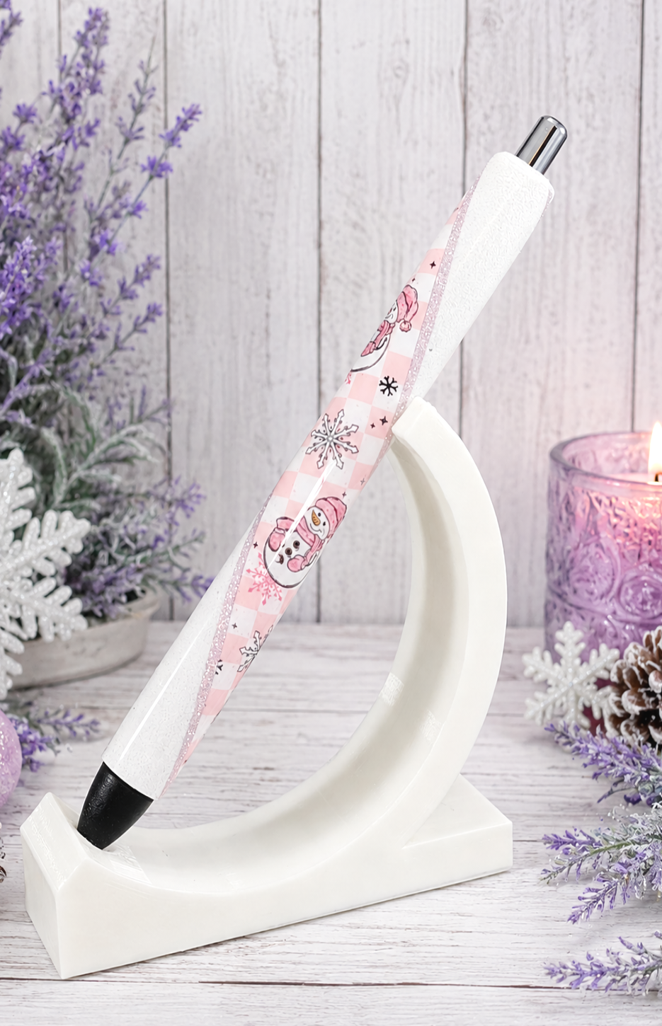 Handmade Snow People Pen  glitter pen with free refill 14