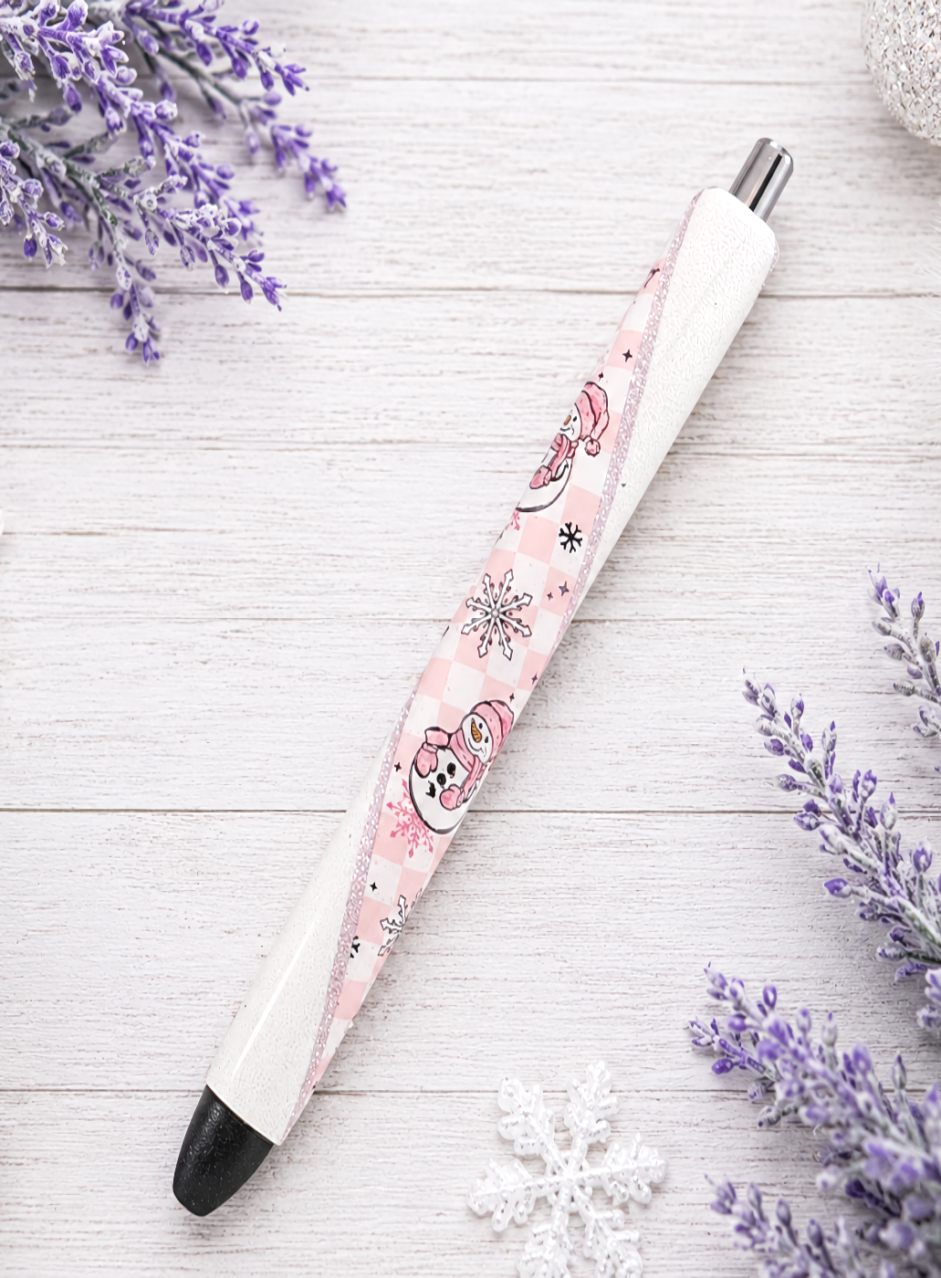 Handmade Snow People Pen  glitter pen with free refill 14