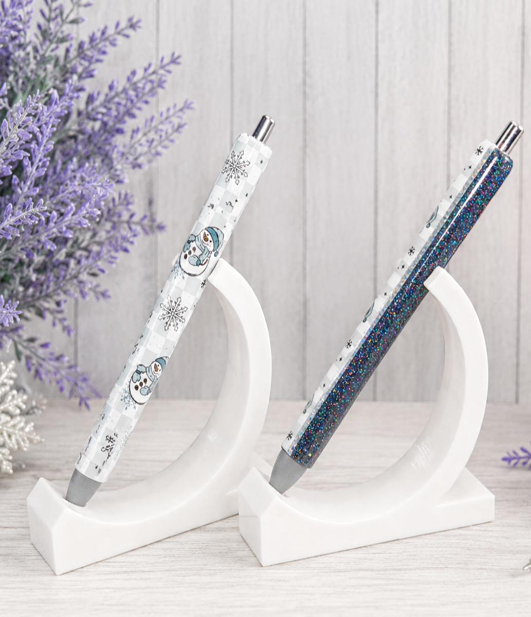 Handmade Snow People Pen  glitter pen with free refill 6