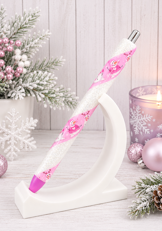 Handmade Snow People Pen  glitter pen with free refill 8