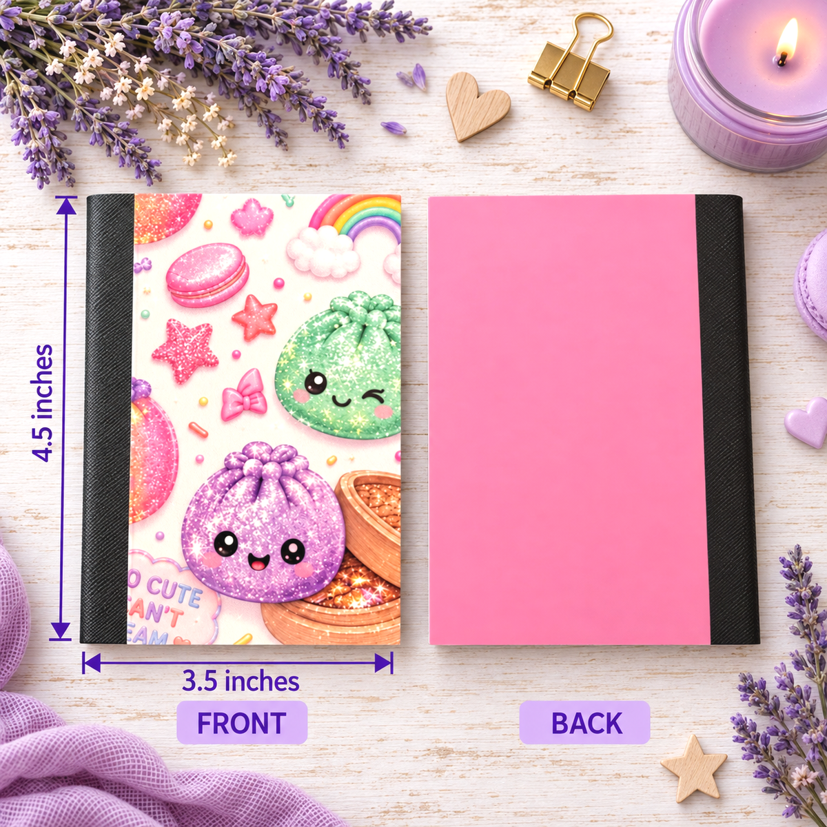 Decorative Vinyl Covered MINIATURE Composition Notebook Squishy