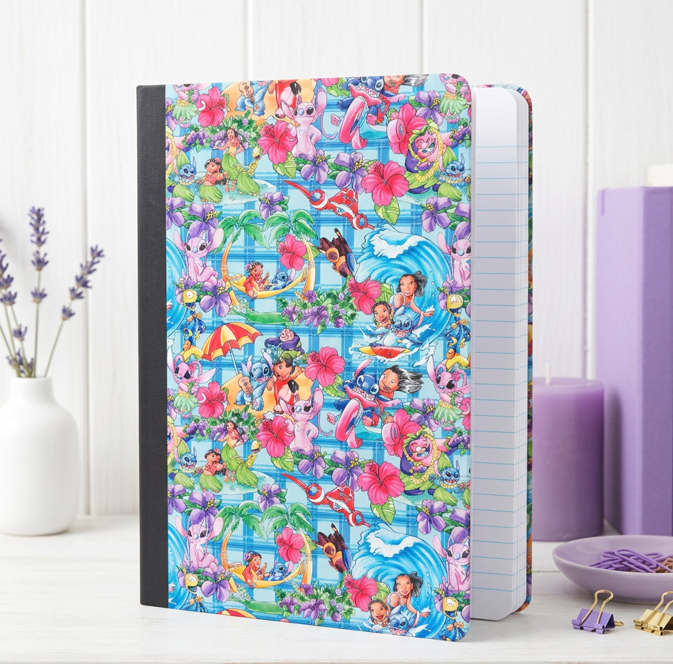 Decorative Vinyl Covered Composition Notebook Lilo and Stitch