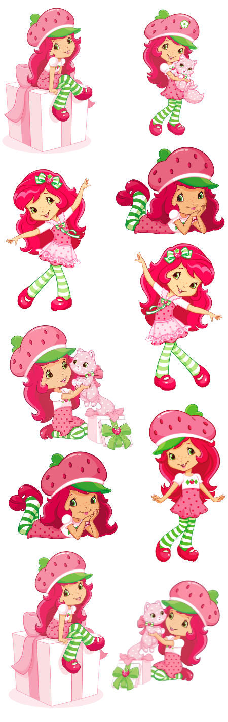 Handmade Strawberry Shortcake glitter pen with free refill