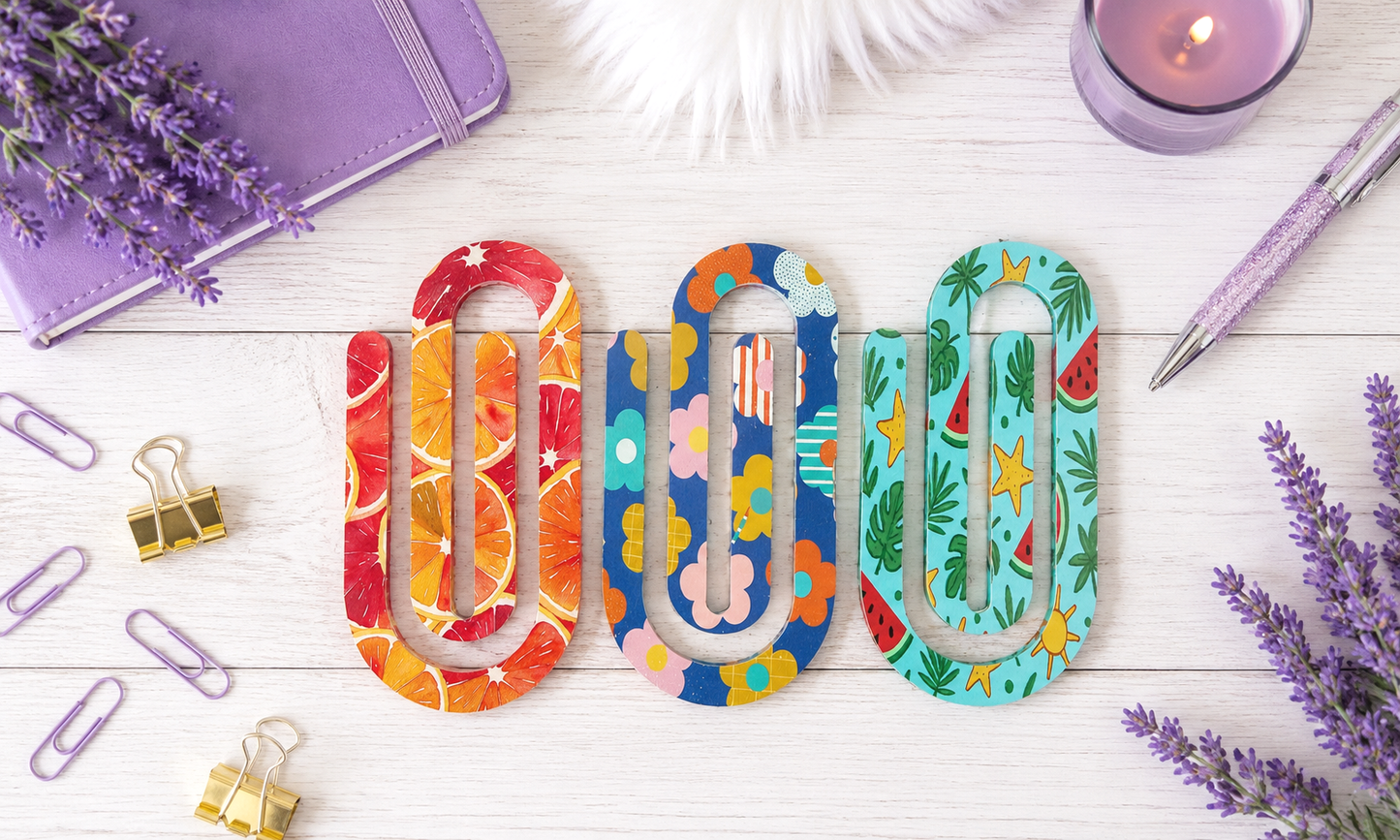 Jumbo Decorative Acrylic Paper Clip Summer 1