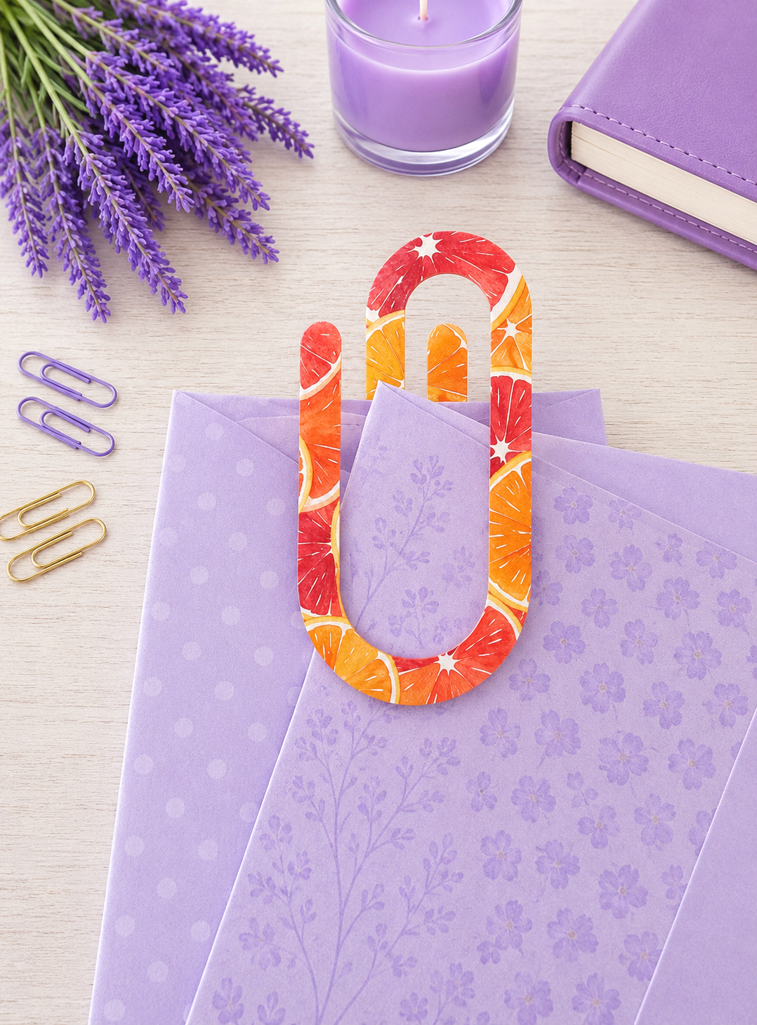 Jumbo Decorative Acrylic Paper Clip Summer 1