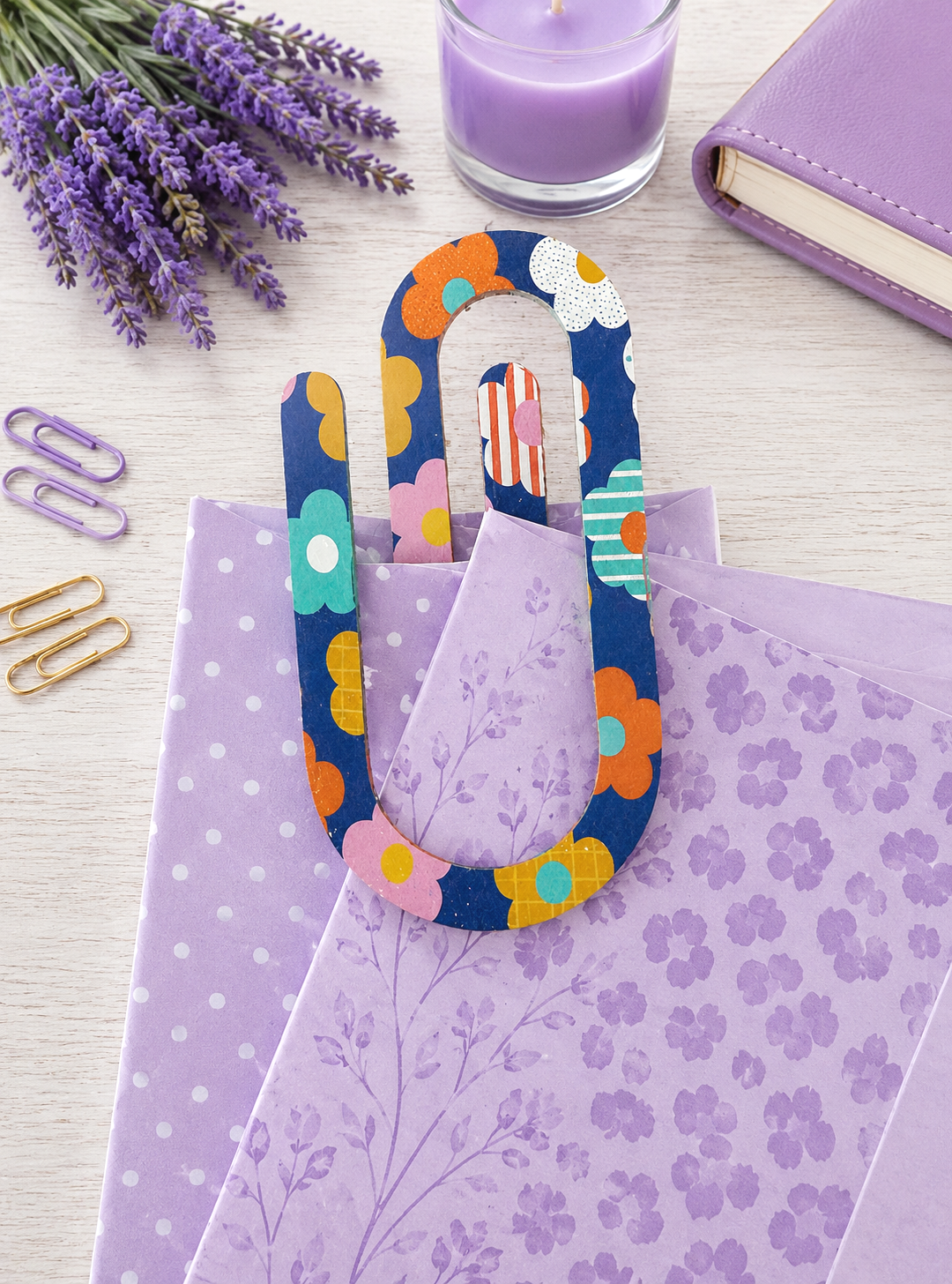 Jumbo Decorative Acrylic Paper Clip Summer 1