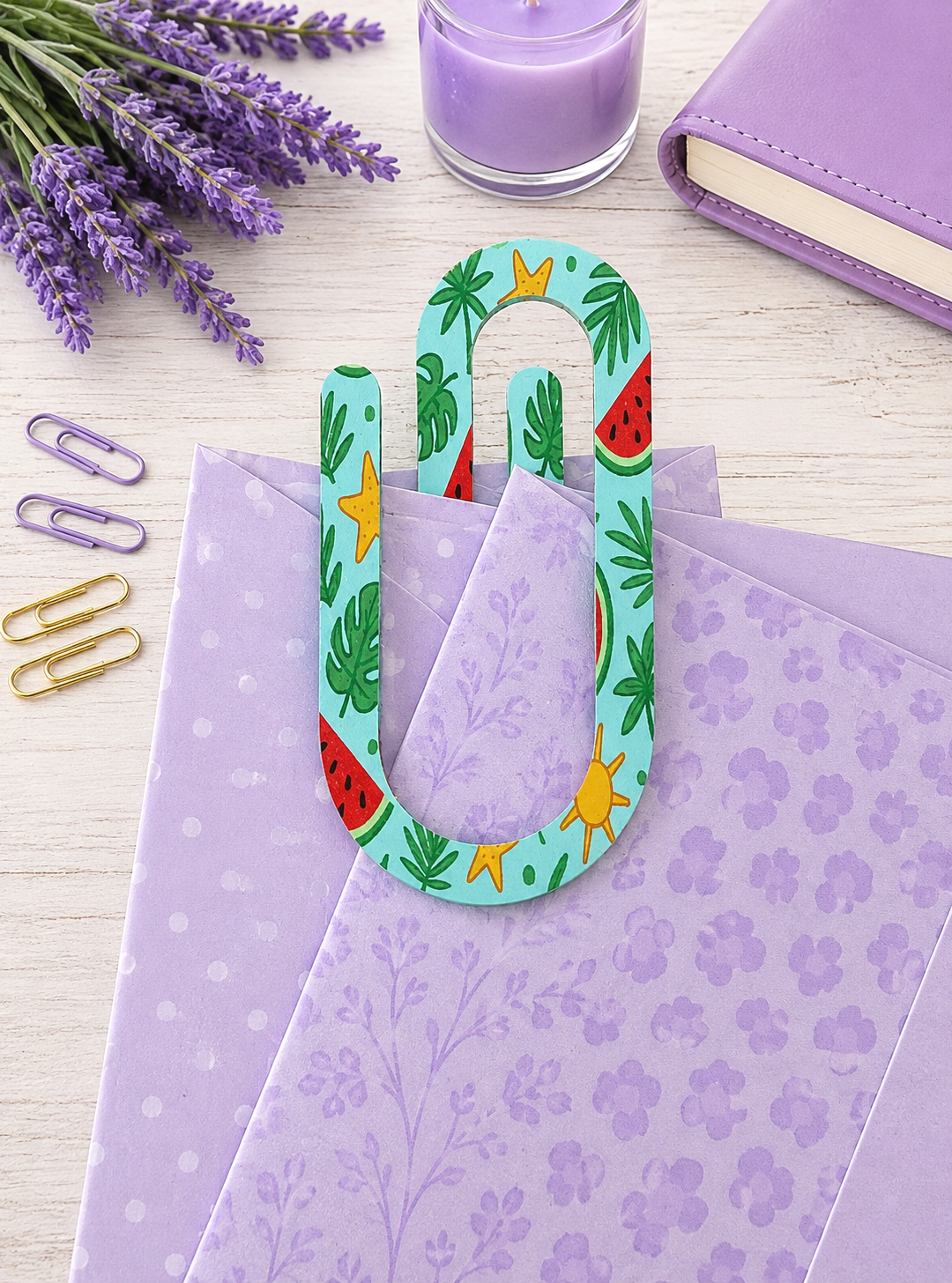 Jumbo Decorative Acrylic Paper Clip Summer 1