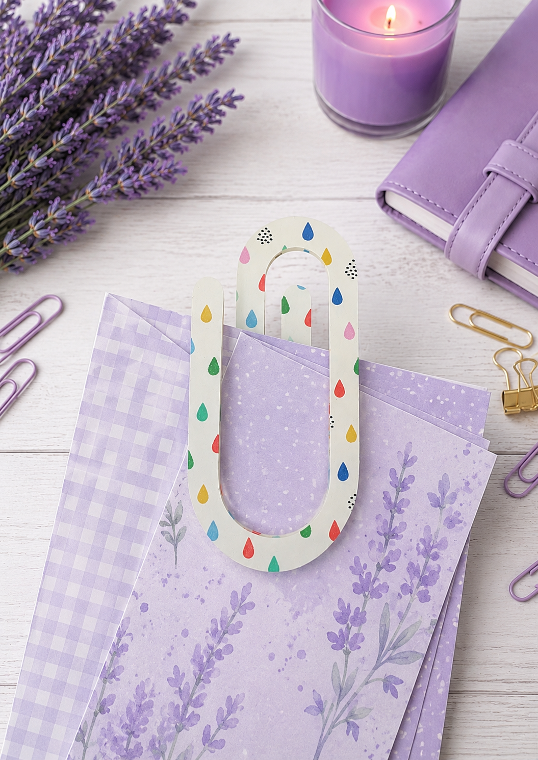 Jumbo Decorative Acrylic Paper Clip Summer 2