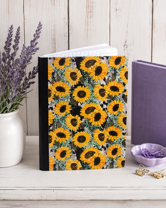 Decorative Vinyl Covered Composition Notebook Sunflowers 6