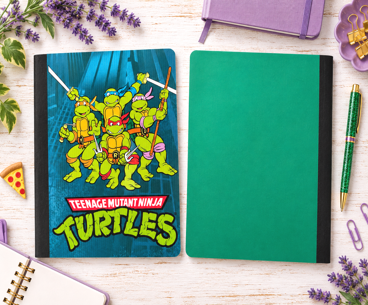 Decorative Vinyl Covered Composition Notebook TMN Turtles