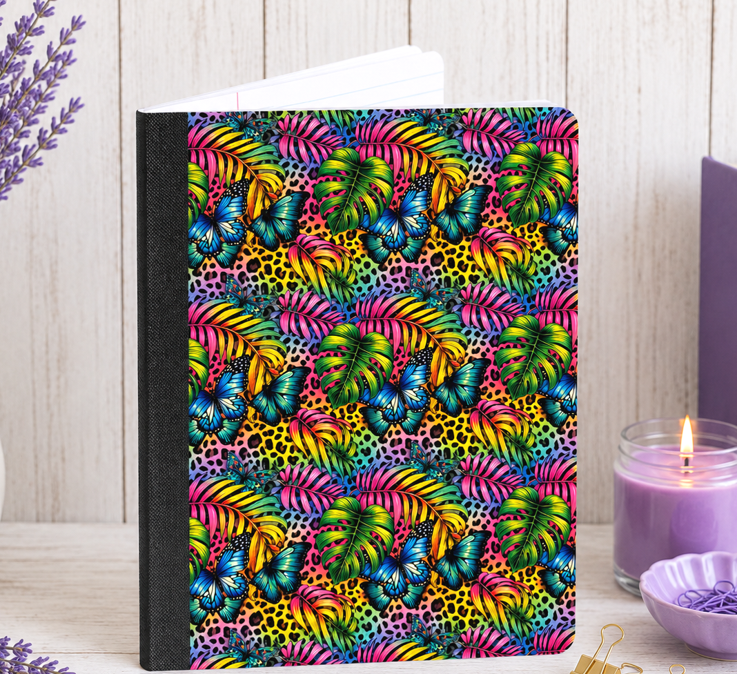 Decorative Vinyl Covered Composition Notebook Tropical